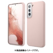 Galaxy S22 5G 対応 ケース 耐 衝撃 薄型 シリコン スマホケース 衝撃吸収 スリム 薄い シリコンケース カバー SILICONE CASE サンドピンク EL_GVSCSSCS2_PK