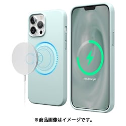 iPhone13 Pro Max 対応 ケース MagSafe 対応 マグネット 内蔵 シリコン シンプル スマホケース MagSafe対応 携帯ケース カバー MagSafe SOFT SILICONE CASE ミント EL_IMLCSSCMS_MT