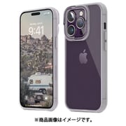 iPhone 14 Pro 対応 ケース クリア カバー 耐衝撃 クリアケース 透明 薄い スマホケース 衝撃吸収 薄型 スマホカバー TPU/ポリカーボネート DUAL CASE ディープパープル EL_INPCSPTDE_PU