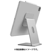 iPad/iPad Pro/iPad Air 他 各種 タブレット 対応 スタンド マグネットリング 付き マグネット 式 アルミニウム 使用 強力 マグネットスタンド 滑り止め/ケーブル収納 付 シンプル おしゃれ アルミスタンド MAGNETIC STAND シルバー EL_TBASTALMN_SV