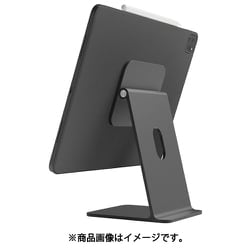 iPad/iPad Pro/iPad Air 他 各種 タブレット 対応 スタンド マグネットリング 付き マグネット 式 アルミニウム 使用 強力 マグネットスタンド 滑り止め/ケーブル収納 付 シンプル おしゃれ アルミスタンド MAGNETIC STAND ダークグレー EL_TBASTALMN_DG