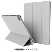 iPad Pro 12.9 2022 2021 iPad Air 13 対応 スタンド ケース カバー 強力 マグネット 式 角度調整 可能/2段階 角度 変更 背面 保護 マグネットスタンド MAGNET FOLIO ライトグレー EL_P14CSPLMF_GY
