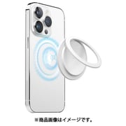 MagSafe 対応 リング スタンド 付き 薄型 スマホリング マグネット 使用 マグセーフ 携帯リング リングスタンド MAGNETIC RING HOLDER ホワイト EL_MSCSTMG1M_WH