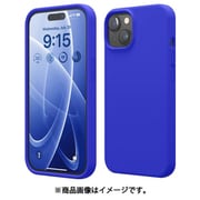 iPhone 15 対応 ケース 耐衝撃 傷 指紋 防止 シリコン スマホケース スリム 衝撃吸収 サラサラ 手触り シリコンケース SILICONE CASE コバルトブルー EL_IONCSSCS3_TB