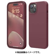 iPhone 15 対応 ケース 耐衝撃 傷 指紋 防止 シリコン スマホケース スリム 衝撃吸収 サラサラ 手触り シリコンケース SILICONE CASE バーガンディー EL_IONCSSCS3_BU