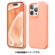 iPhone 15 Pro 対応 ケース 耐衝撃 傷 指紋 防止 シリコン スマホケース スリム 衝撃吸収 サラサラ 手触り シリコンケース SILICONE CASE サーモン EL_IOPCSSCS3_SL
