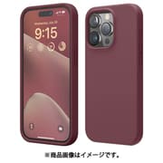 iPhone 15 Pro 対応 ケース 耐衝撃 傷 指紋 防止 シリコン スマホケース スリム 衝撃吸収 サラサラ 手触り シリコンケース SILICONE CASE バーガンディー EL_IOPCSSCS3_BU