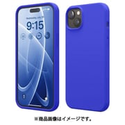 iPhone 15 Plus 対応 ケース 耐衝撃 傷 指紋 防止 シリコン スマホケース スリム 衝撃吸収 サラサラ 手触り シリコンケース SILICONE CASE コバルトブルー EL_IOBCSSCS3_TB