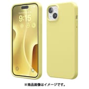 iPhone 15 Plus 対応 ケース 耐衝撃 傷 指紋 防止 シリコン スマホケース スリム 衝撃吸収 サラサラ 手触り シリコンケース SILICONE CASE イエロー EL_IOBCSSCS3_YE