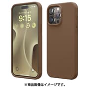 iPhone 15 Pro Max 対応 ケース 耐衝撃 傷 指紋 防止 シリコン スマホケース スリム 衝撃吸収 サラサラ 手触り シリコンケース SILICONE CASE ブラウン EL_IOGCSSCS3_BR