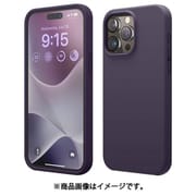 iPhone 15 Pro Max 対応 ケース 耐衝撃 傷 指紋 防止 シリコン スマホケース スリム 衝撃吸収 サラサラ 手触り シリコンケース SILICONE CASE ディープパープル EL_IOGCSSCS3_DP