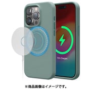 iPhone 15 Pro 対応 ケース Magsafe 対応 シリコン 耐衝撃ケース 手触り サラサラ 傷 指紋 防止 耐衝撃 マグセーフ スマホケース MagSafe SOFT SILICONE CASE ミッドナイトグリーン EL_IOPCSSCMS_GN