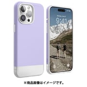 iPhone 15 Pro Max 対応 ケース Magsafe 対応 耐衝撃 ソフト TPU 使用 スマホケース シンプル 薄型 マグセーフ マグネット 耐衝撃ケース MAGNETIC GLIDE CASE パープル/トランスパレント EL_IOGCSPTGG_PT