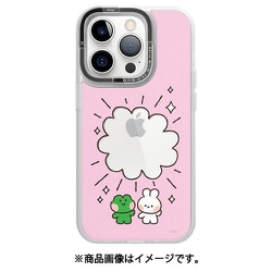 iPhone14Pro 対応 ケース ラインフレンズ 公式ライセンス キャラクター グッズ 耐衝撃 クリア スマホケース LINE FRIENDS B＆F minini ピンク EL_INPCSPTND_PK
