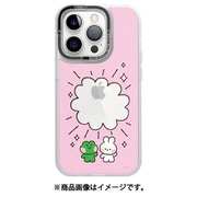 iPhone14Pro 対応 ケース ラインフレンズ 公式ライセンス キャラクター グッズ 耐衝撃 クリア スマホケース LINE FRIENDS B&F minini ピンク EL_INPCSPTND_PK