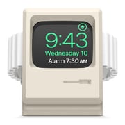 Apple Watch Ultra 対応 シリコン スタンド ナイトスタンドモード 対応 充電スタンド ノスタルジック レトロ デザイン 充電ケーブル 収納 アクセサリー W3 STAND ULTRA クラシックホワイト EL_W49STSC3U_WH