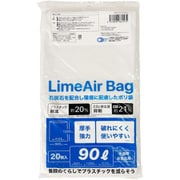 LAG-303 [LimeAir Bag ゴミ袋 厚手 90L 厚さ0.03mm 20枚入 半透明]