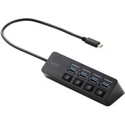 USB Type-C ハブ USB3.2 Gen1 (USB-A×4) バスパワー ブラック U3HC-S040BK