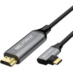 HDMI（オス）/USB-C（オス）L字ケーブル uc0120-60L-1.8m