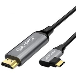 HDMI（オス）/USB-C（オス）L字ケーブル uc0120-60L-3m