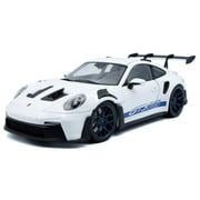 S1812102 1/18 ポルシェ 911（992） GT3 RS 2024 ホワイト/ブルーストライプ [ダイキャストミニカー]