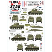 SD72-A1180 1/72 WWII アフリカのフランス軍戦闘車両 #5 第1胸甲騎兵連隊/第2アフリカ騎兵連隊のM4A4シャーマン 1943/44年 [プラモデル用品]