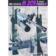 B6-35351 1/35 現用 アメリカ M203グレネードランチャーセット 4丁入 [プラモデル用パーツ]