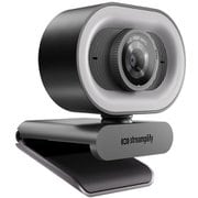 CAM Plus Webカメラ 200万画素 FHD 1080P(60fps)対応 3段階色温度調整可能 歪みのない80°広角視野 ブラック CAM-PLUS-FHD-2M60-BK