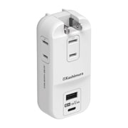 WM-34 [旅行用電源タップ AC3 USBA＋C 3.4A 自動識別 リバーシブル USB ホワイト]