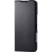 PM-S251PLFUBK [AQUOS wish5 （SH-52F） ケース レザー 手帳型 マグネット フラップ 衝撃吸収 超軽量 薄型 スタンド機能付 UltraSlim ブラック]