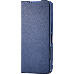 PM-S251PLFUJNV [AQUOS wish5 （SH-52F） ケース レザー 手帳型 マグネット フラップ 衝撃吸収 超軽量 薄型 ストラップホール付 スタンド機能付 花柄 UltraSlim ネイビー]