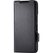 PM-S251PLFY3BK [AQUOS wish5 （SH-52F） ケース レザー 手帳型 マグネット フラップ 衝撃吸収 ストラップホール付 スタンド機能付 ブラック]