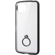 AQUOS wish5 （SH-52F） ケース ハイブリッド 衝撃吸収 軽量 薄型 カメラレンズ保護設計 ストラップホール付 リング付 スタンド機能付 ストラップホールシート付 TOUGH SLIM LITE ブラック PM-S251TSLFCRBK