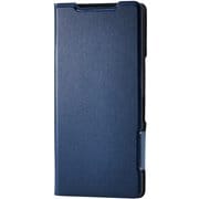 AQUOS R10 （SH-51F） ケース レザー 手帳型 マグネット フラップ 衝撃吸収 超軽量 薄型 スタンド機能付 UltraSlim ネイビー PM-S252PLFUNV