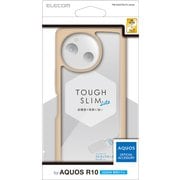 PM-S252TSLFCBE [AQUOS R10 （SH-51F） ケース ハイブリッド 衝撃吸収 軽量 薄型 カメラレンズ保護設計 ストラップホールシート付 TOUGH SLIM LITE カフェオレ]