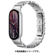 BHR07YHGL [Xiaomi Band 10用 アクセサリ Xiaomi Asymmetrical Metal Strap Silver]