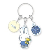 DBM-2973 Dick Bruna 3連アクリルキーホルダー ブルードレス シリーズ ミッフィー B