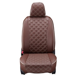 シートカバー 全席セット ムーヴ/ステラ キルト ブラウン×アイボリーステッチ 15EDA6564N