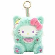 217370-25 サンリオキャラクターズ カラビナ付きぬいぐるみ ハローキティ ファインフェイスキャット シリーズ ミント