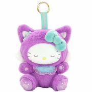 217394-25 サンリオキャラクターズ カラビナ付きぬいぐるみ ハローキティ ファインフェイスキャット シリーズ パープル