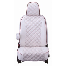 シートカバー 全席セット ムーヴ/ムーヴカスタム/ステラカスタム/ステラ キルト ホワイト×レッドステッチ 15EDA6563W