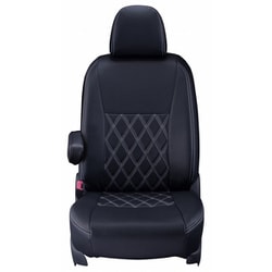 シートカバー 全席セット ムーヴ/ムーヴカスタム/ステラカスタム/ステラ ダイヤ ブラック×ホワイトステッチ 16EDA6563K