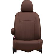 シートカバー 全席セット ステップワゴン ライン ブラウン×アイボリーステッチ 43EHC2526NV