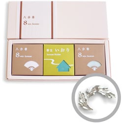 八分香と香立いおりセット オリエンタル /香立 リーフ 白檀・沈香/シルバー