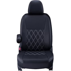 シートカバー 全席セット ランドクルーザー ダイヤ ブラック×ホワイトステッチ 16ETB0250K