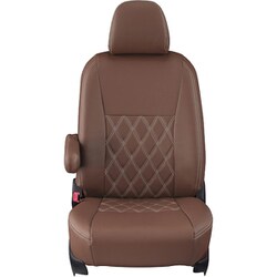 シートカバー 全席セット アルファード ダイヤ ブラウン×アイボリーステッチ 16ETC0261N