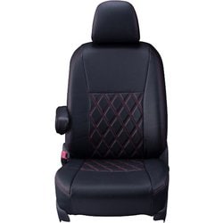シートカバー 全席セット タフト ダイヤ ブラック×レッドステッチ 16EDA6540D