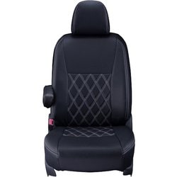 シートカバー 全席セット タフト ダイヤ ブラック×ホワイトステッチ 16EDA6540K