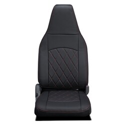 シートカバー 全席セット エブリィ/ スクラム ストロングキルト ブラック×レッドステッチ 45ESK0643X02KA
