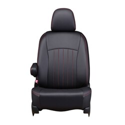 シートカバー 全席セット セレナ ライン ブラック×レッドステッチ 43ENC5641KA